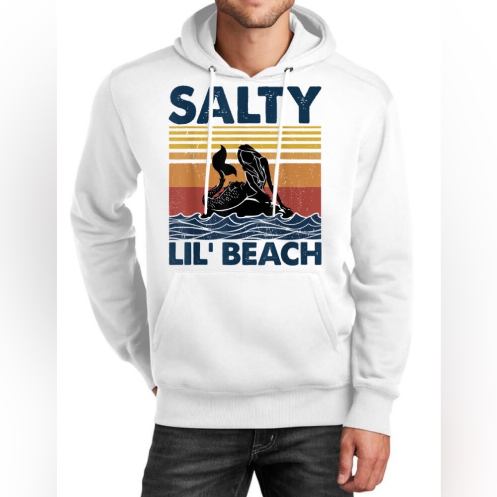 Salty Lil’ Beach Mermaid Vintage Hoodie Sz.L